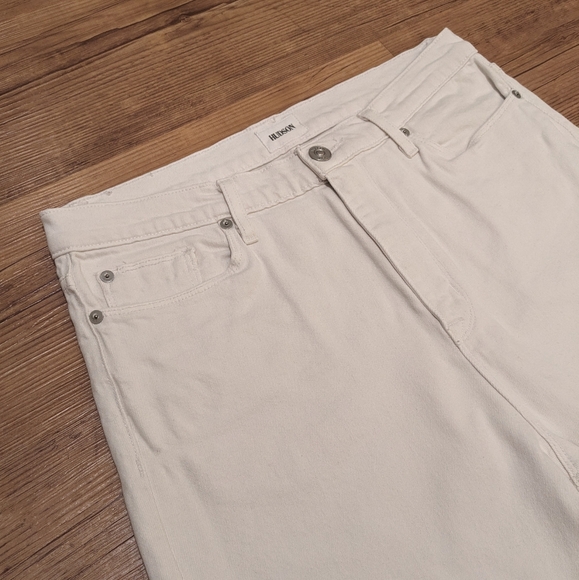 Hudson High Rise Straight Crop White Jeans - Picture 2 of 11